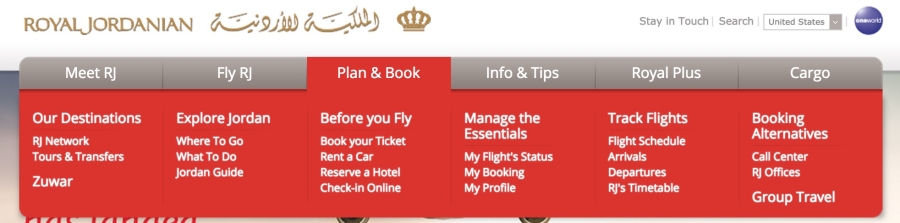 royal jordanian book flight