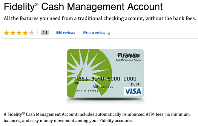 fidelity cash management account checks