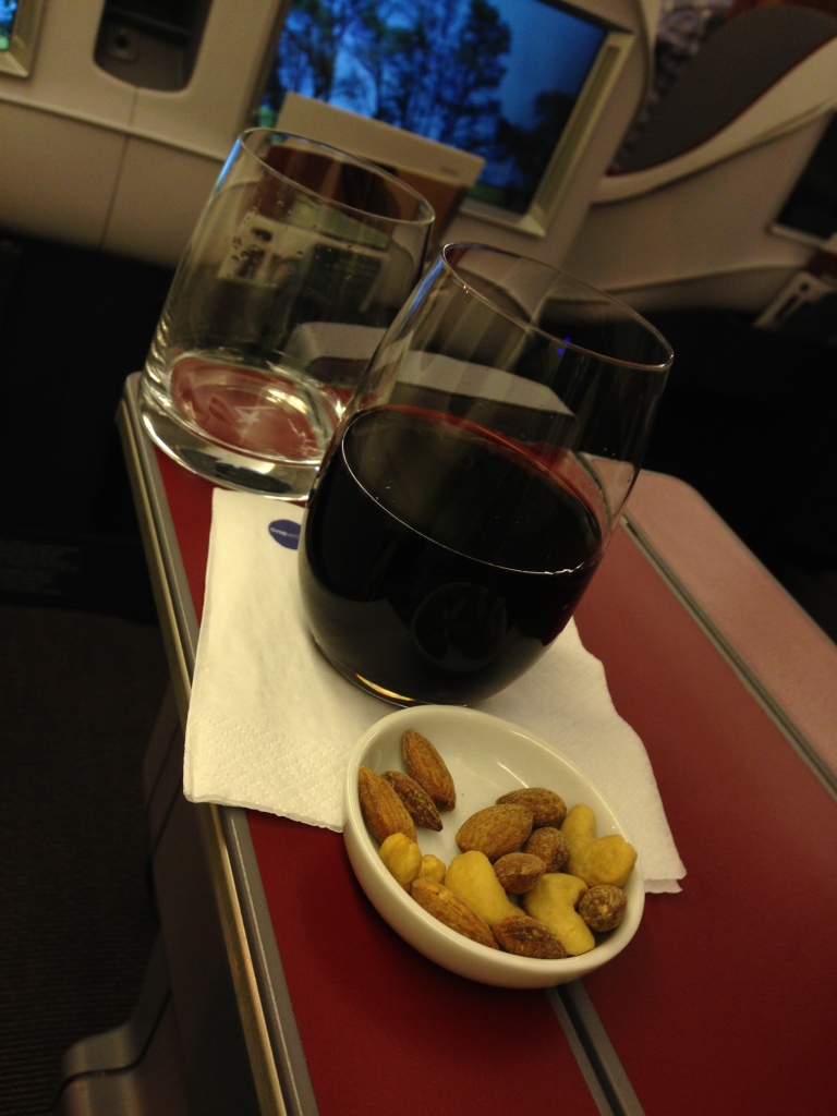 Wine and nuts (I drank the water)
