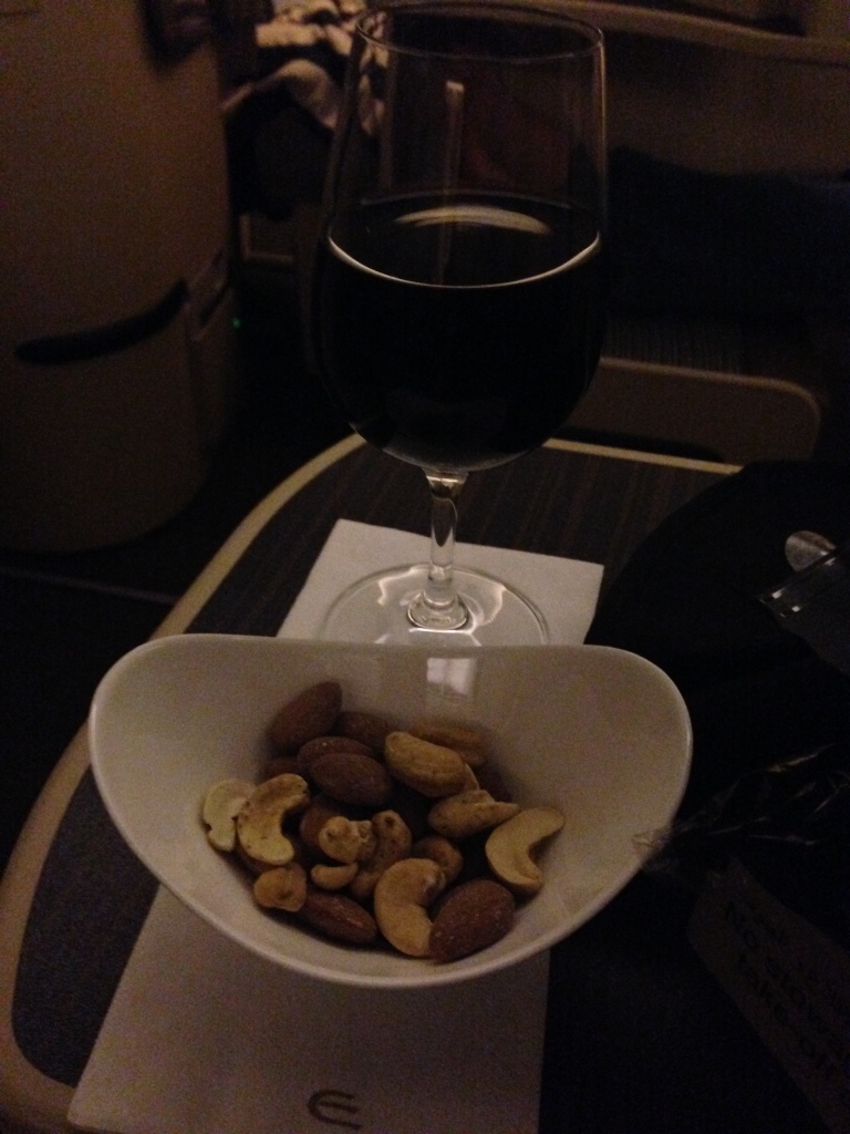 Nuts and red wine