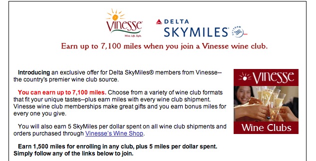 Example of a promotion received via email 
