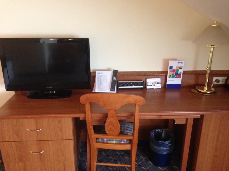 Desk and TV
