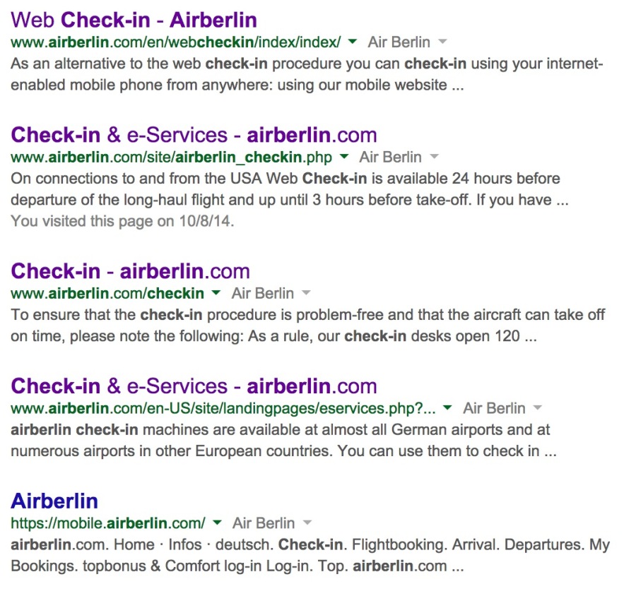 How many check in pages does one airline need? 