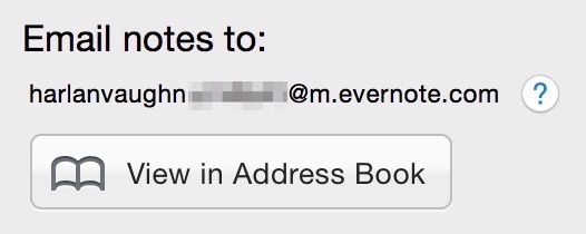 Evernote gives you a private email address - add it to your contacts as "Evernote"!
