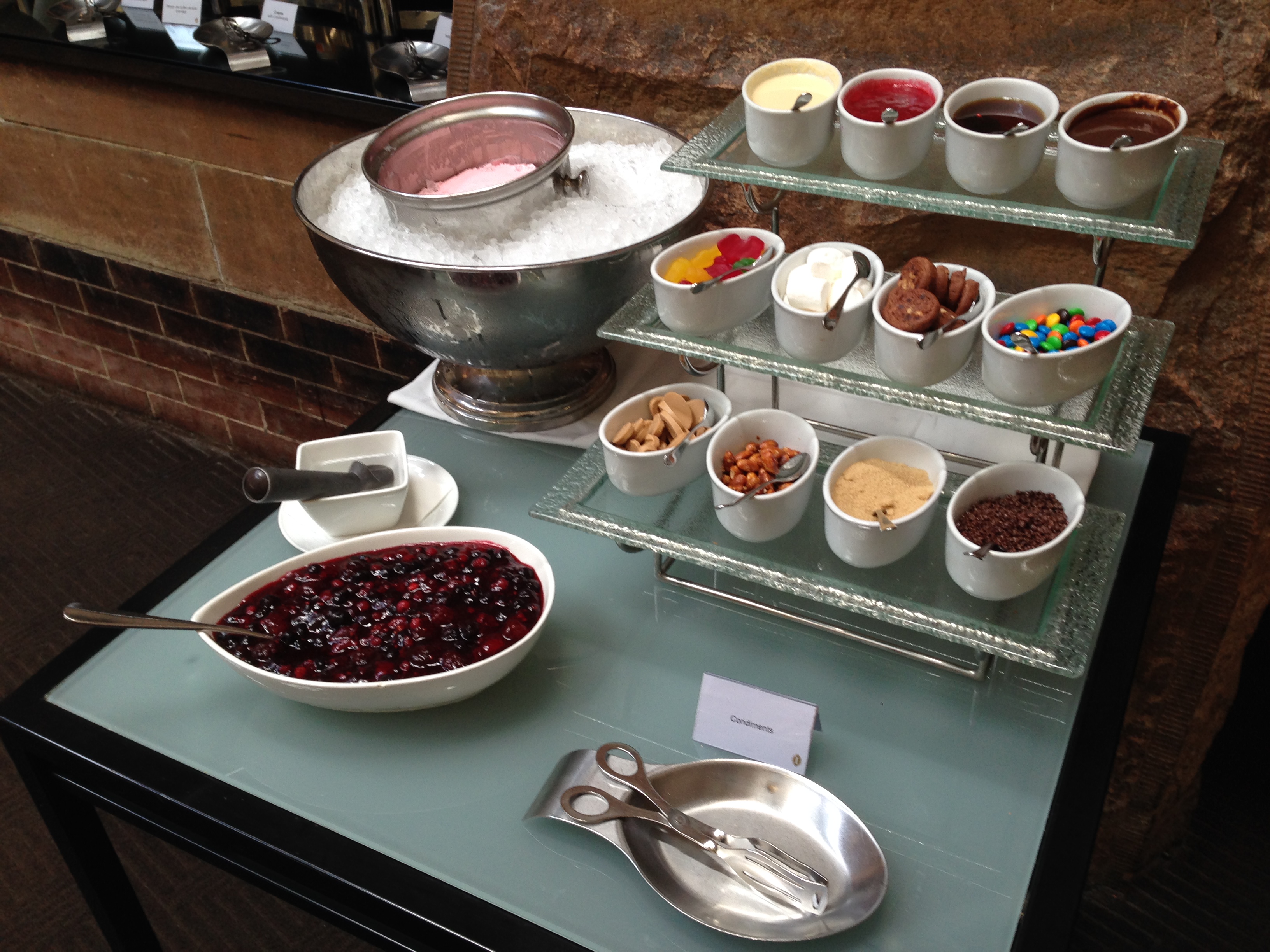Tea service snack display