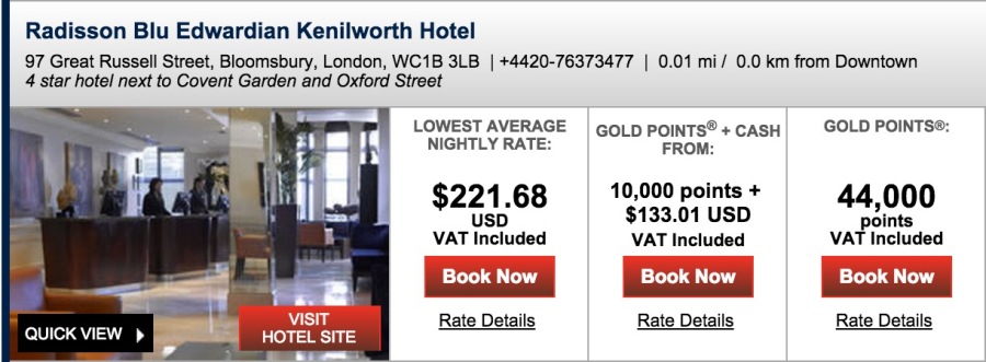 ~$443 for 2 nights in London