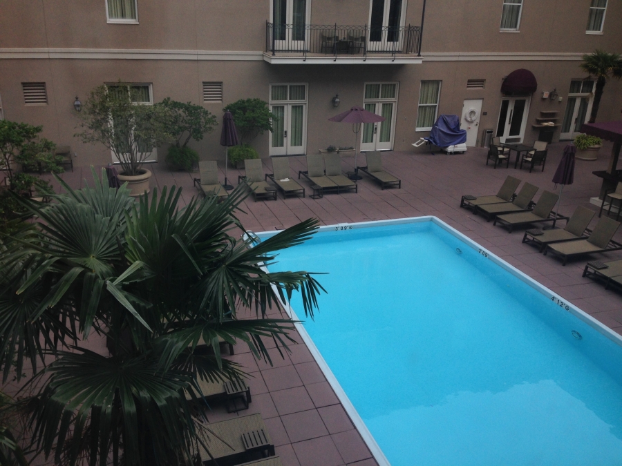 View from the window of the pool on the 2nd floor
