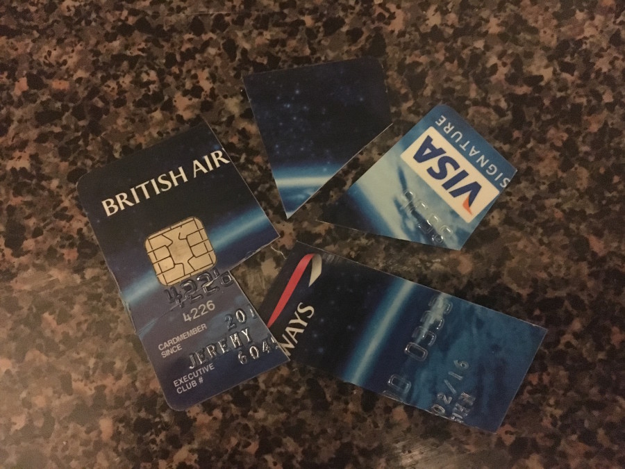 a credit cards on a marbled surface