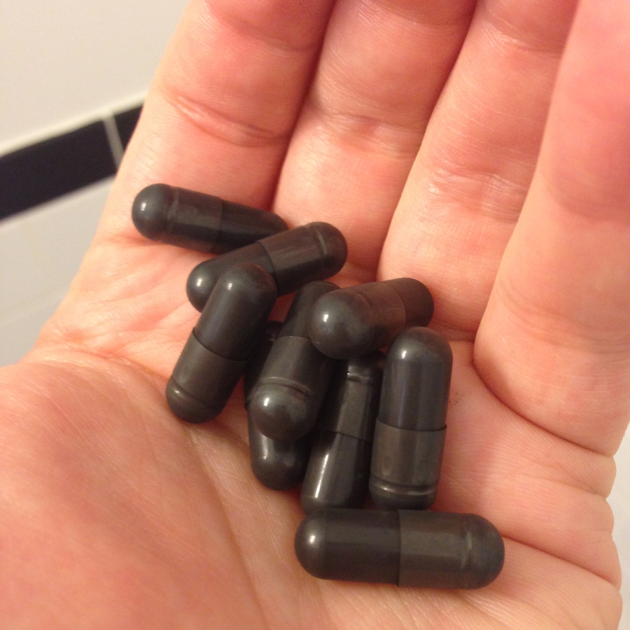 Activated charcoal capsules