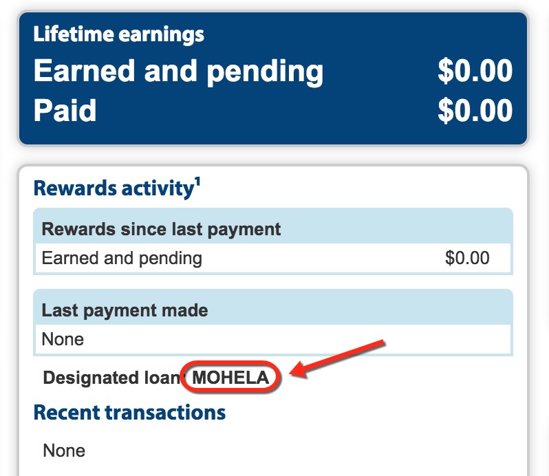I was able to add Mohela, my student loan provider