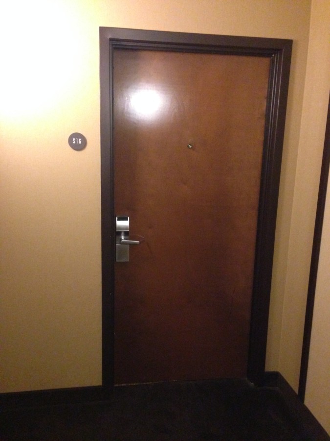 The door to my room, number 516