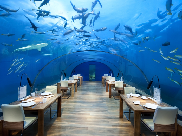 Underwater restaurant at