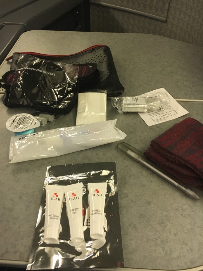Contents of amenity kit