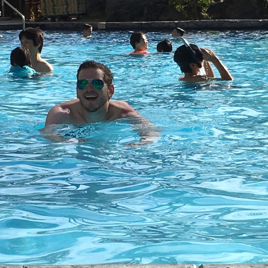 Landon in the Super Pool