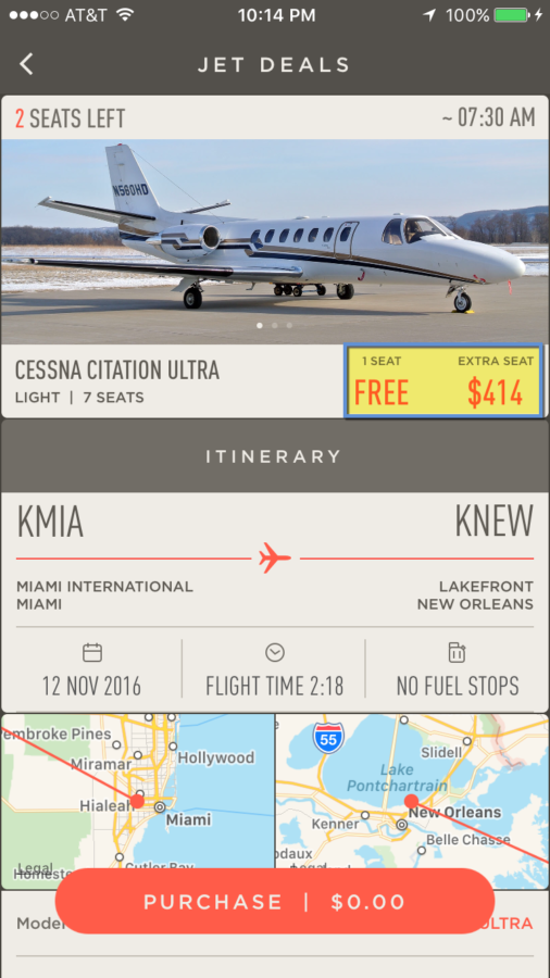Smooth $400 to fly from New Orleans to Miami