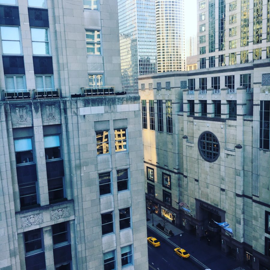 View of Michigan Avenue from my window