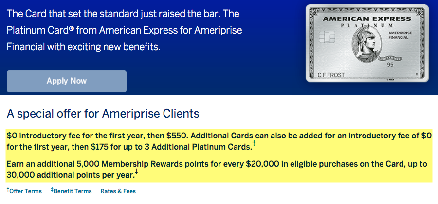 Ameriprise Amex Platinum Card
