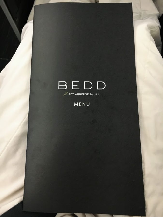 a black menu on a white sheet