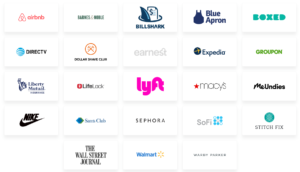 a screenshot of a group of logos