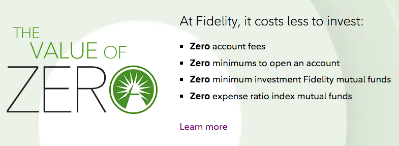 fidelity zero index funds