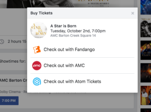 a screen shot of a movie ticket