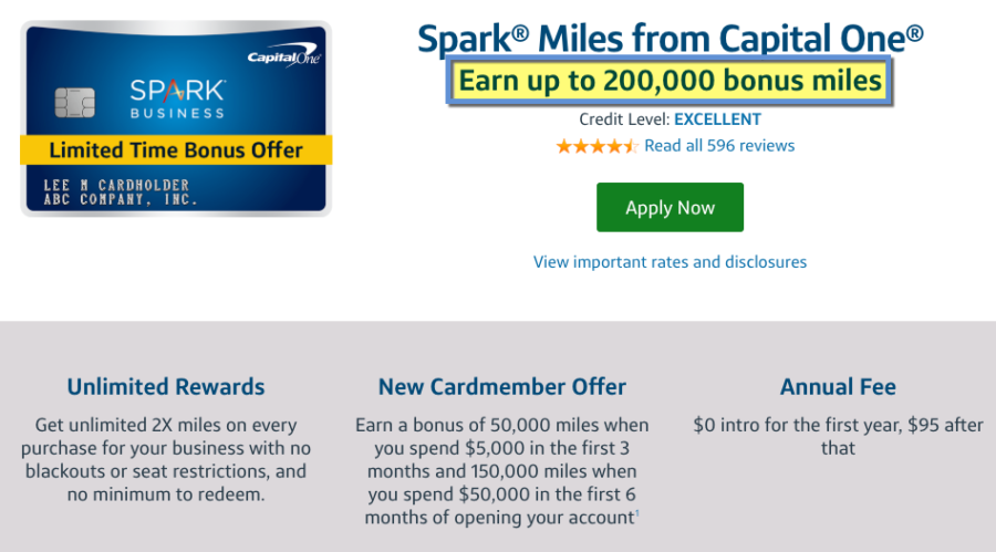 capital one spark miles