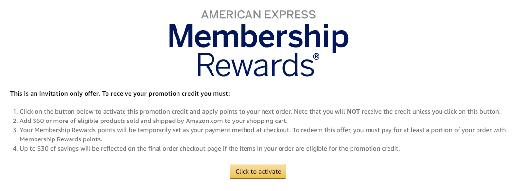 a screenshot of a membership rewards