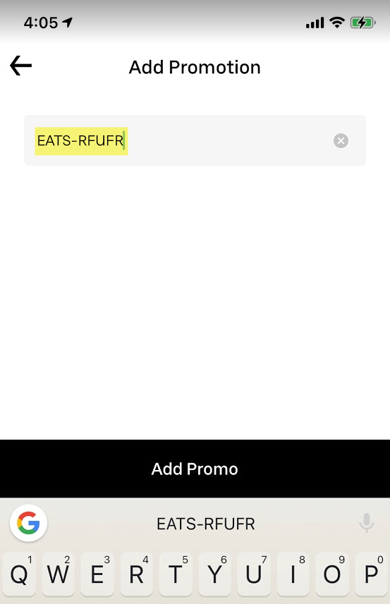 Ubereats promo store code latest