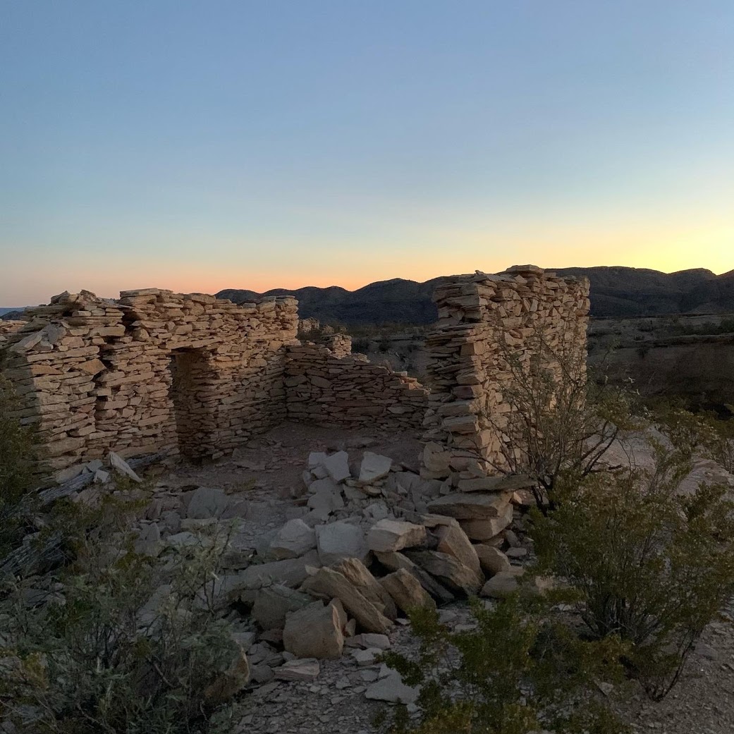 a stone building in the desert