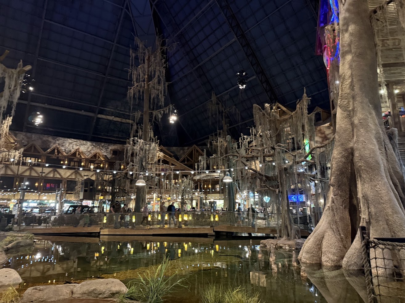 a large tree in a mall